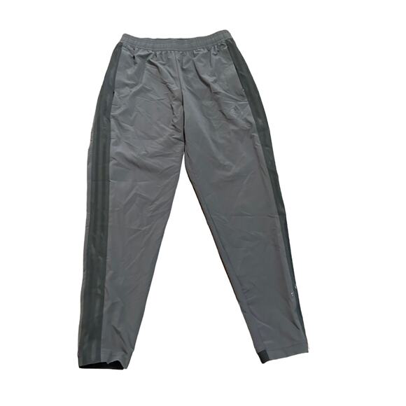 Adidas Womens charcoal gray black jogger pants w tuxedo stripe Size S - Picture 1 of 6